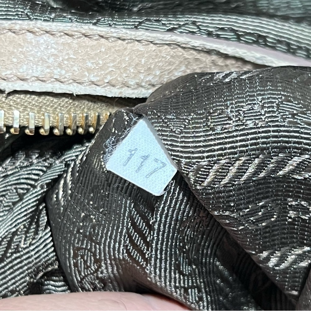 Prada Beige Leather Zip Hobo Bag - Picture 10 of 12
